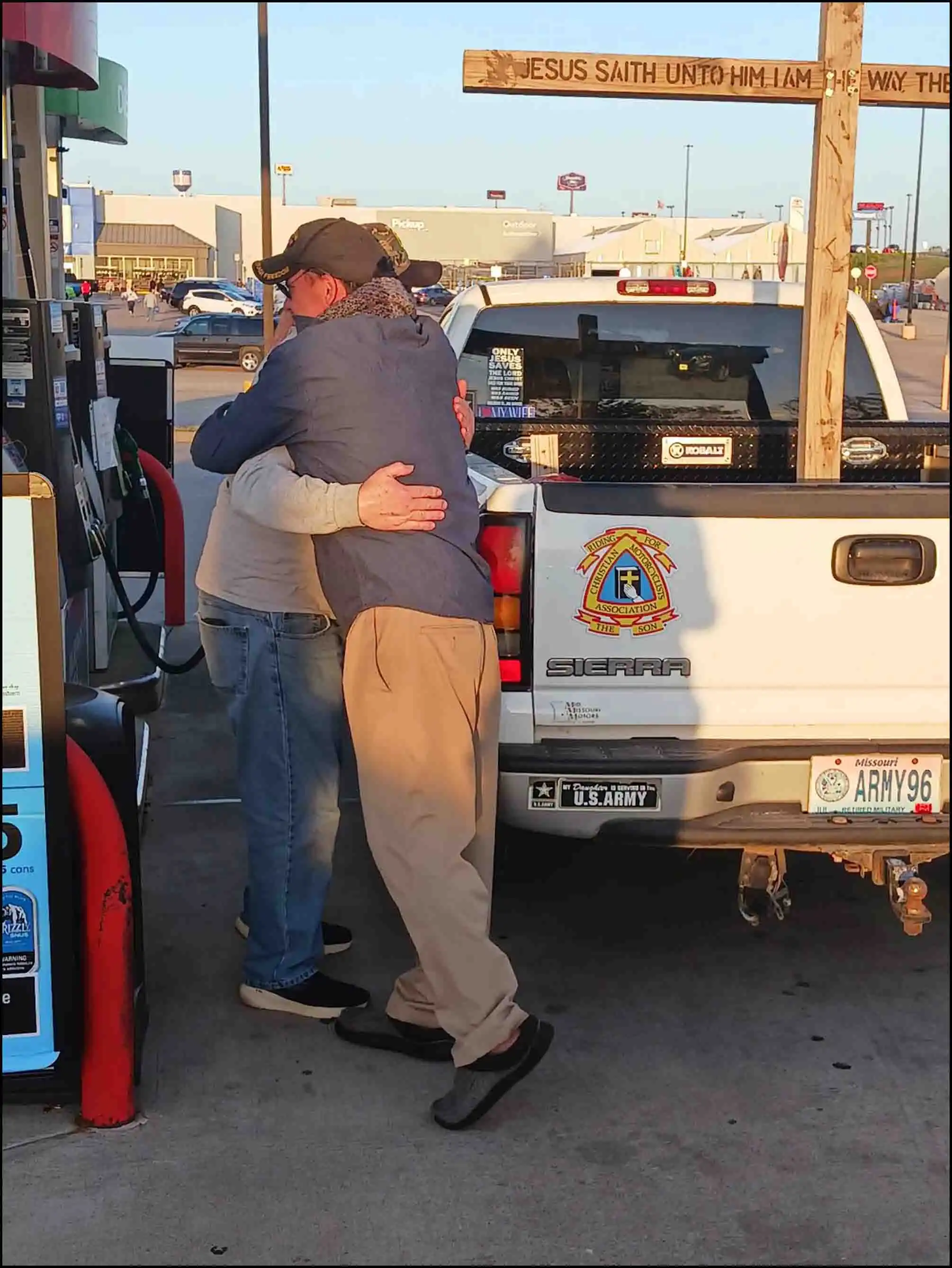 The 4th District Missouri US Veteran Author David Haave embraces community love with his Veteran brother...2023 -- David Haave